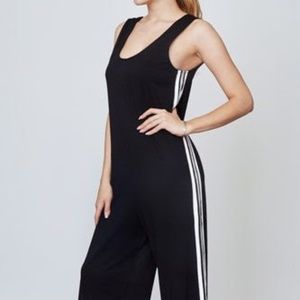Side Stripe Jumpsuit Blk